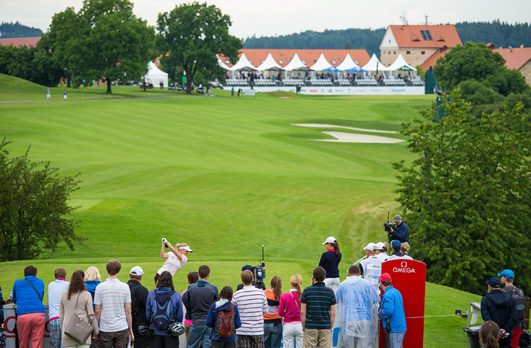 19/06/2016. Ladies European Tour 2016. Tipsport Golf Masters, Golf Park Pilsen, Dýšina, Czech republic. June 17-19. Nanna Madsen of Denmark on the 18th tee during the final round. Credit: Tristan Jones