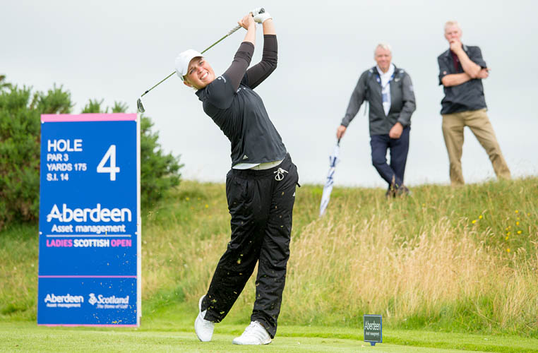 22/07/2016. Ladies European Tour 2016. Aberdeen Asset Management Ladies Scottish Open, Dundonald Links, Irvine, Scotland. 22-34 August. Nanna Madsen of Denmark during the first round. Credit: Tristan Jones