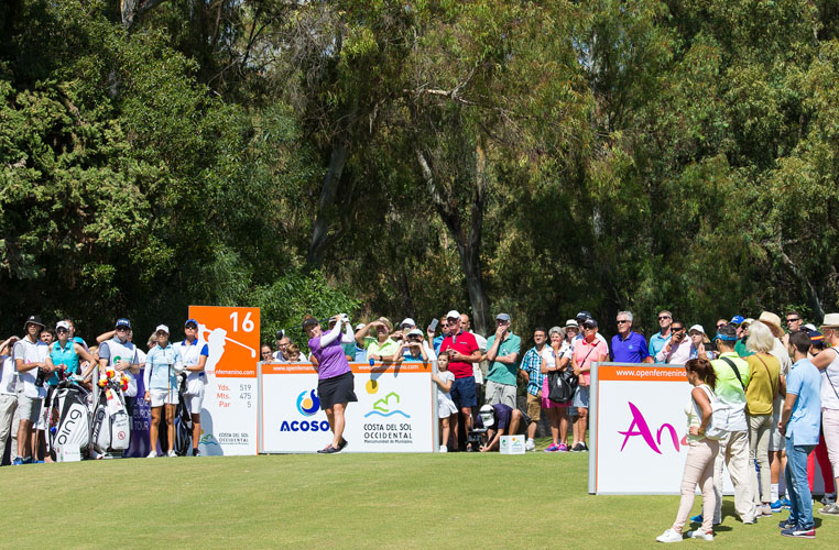 25/09/2016 Ladies European Tour 2016: Andaluca Costa del Sol Open de Espaa Femenino, Aloha Golf Club, Marbella, Spain 22-25 Sept. Beth Allen of the USA on the 16th tee during the final round. Credit: Tristan Jones