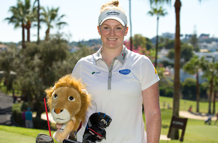 21/09/2016 Ladies European Tour 2016: Andaluca Costa del Sol Open de Espaa Femenino, Aloha Golf Club, Marbella, Spain 22-25 Sept. Kylie Walker of Scotland with her head cover. Credit: Tristan Jones