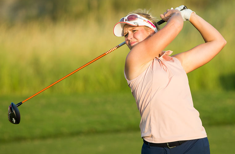 02/11/2016 Ladies European Tour 2016: Fatima Bint Mubarak Ladies Open, Saadiyat Beach Golf Club, Abu Dhabi, United Arab Emirates 2-5 November. Minnea Blomqvist of Finland during the first round. Credit: Tristan Jones