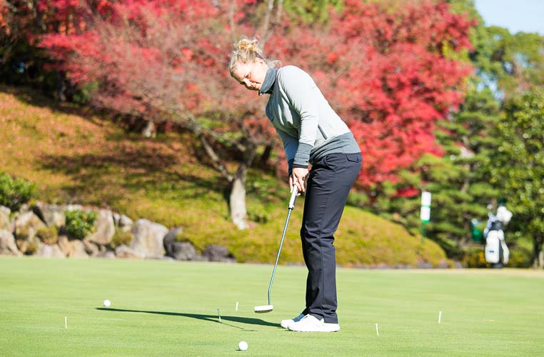 29/11/2016 Ladies European Tour 2016: The Queens presented by Kowa, Miyoshi Country Club, Aichi, Nagoya Japan. 2-4 December. Nanna Madsen of Denmark during a practice round. Credit: Tristan Jones