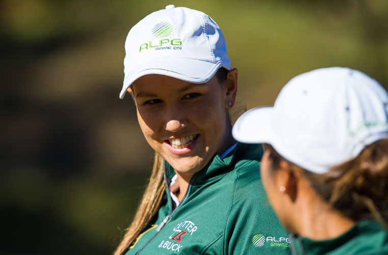 03/12/2016 Ladies European Tour 2016: The Queens presented by Kowa, Miyoshi Country Club, Aichi, Nagoya Japan. 2-4 December. Whitney Hillier of Australia during the Saturday fourballs. Credit: Tristan Jones