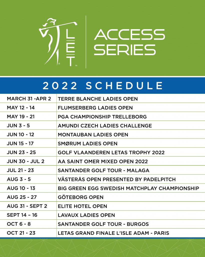 2022 LET ACCESS SERIES SCHEDULE ANNOUNCED - LET ACCESS SERIES
