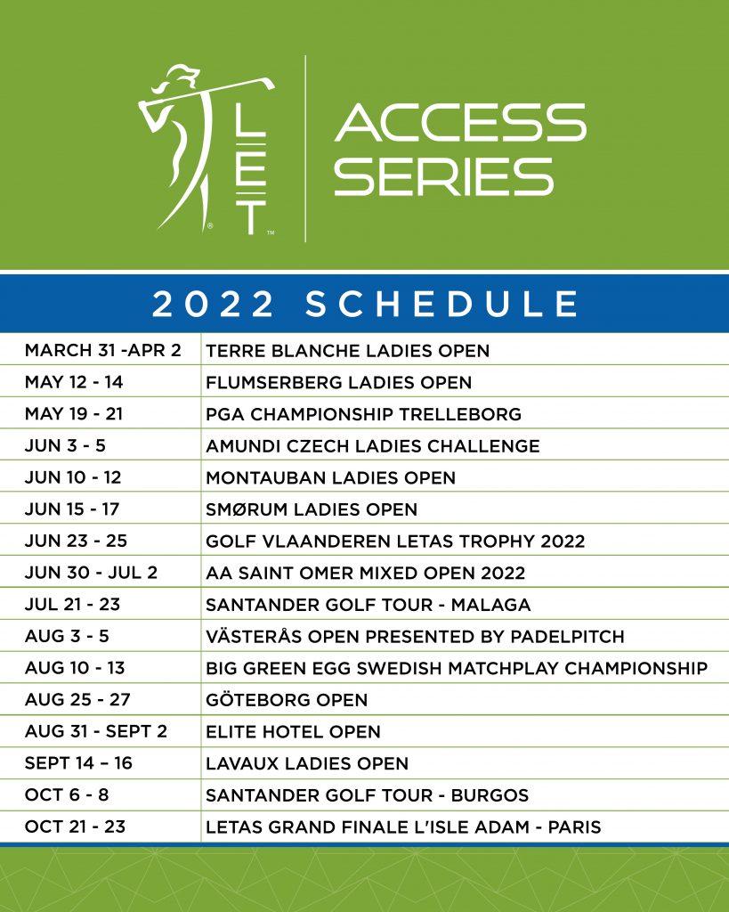 let golf tour 2022 schedule